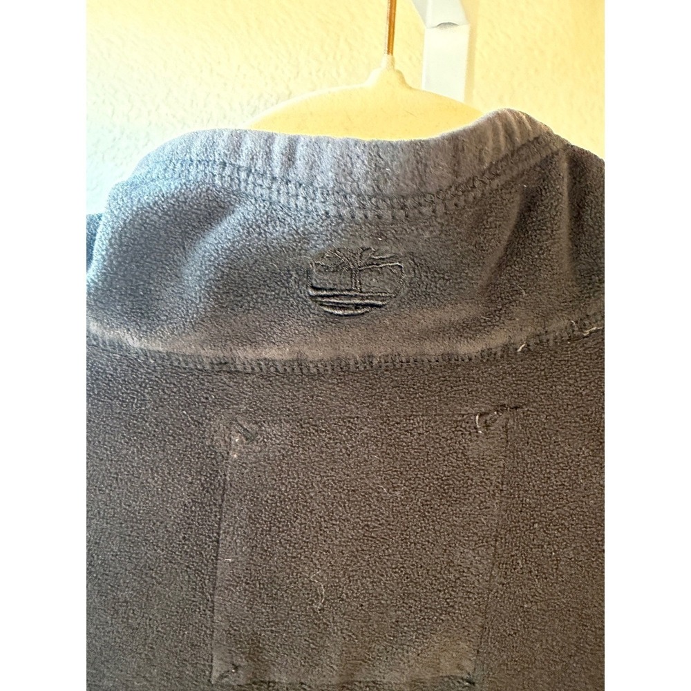 Timberland Mens Quarter Zip Fleece Pullover Charcoal Gray Medium Outdoor Hiking - Picture 8 of 9